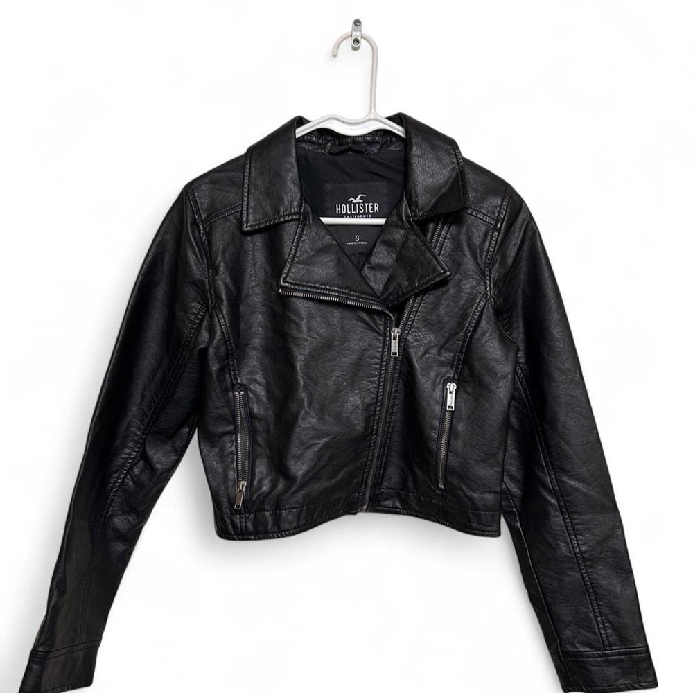 Hollister Co. black faux leather jacket